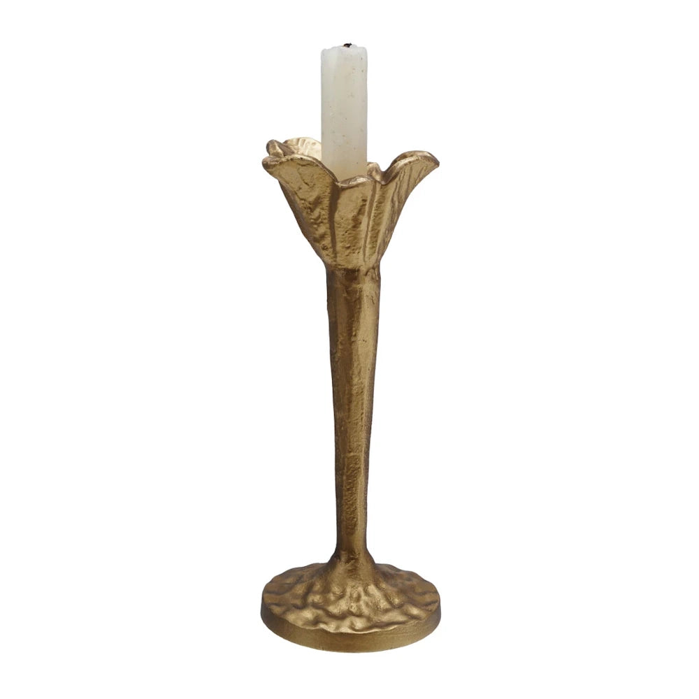 Cast Iron Flower Shaped Taper Holder — alternate view 2