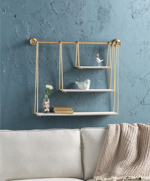 Gold Three Tier Swing Shelf — alternate view 2