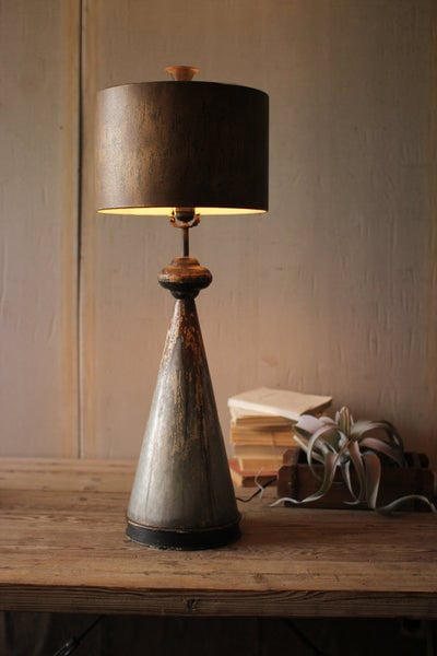Table Lamp with Metal Base and Shade — alternate view 2