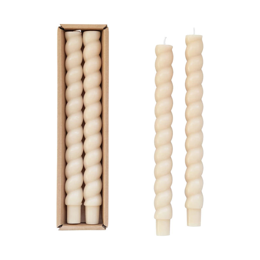 Unscented Twisted Taper Candles in Box, Set of 2 — alternate view 3