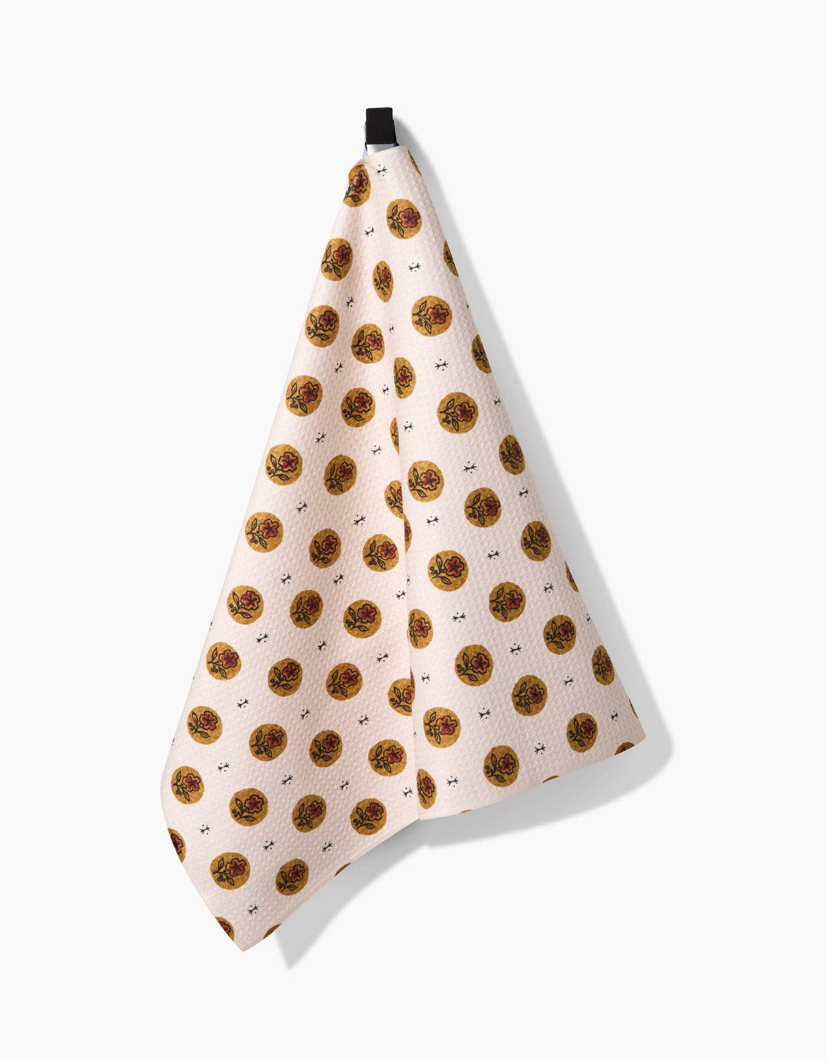 Artisanal Floral Cream Tea Towel — alternate view 2