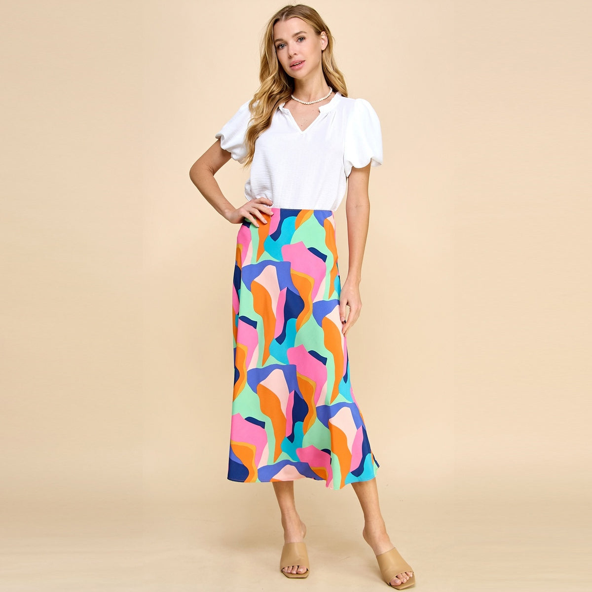 Abstract A Line Skirt Navy — alternate view 4