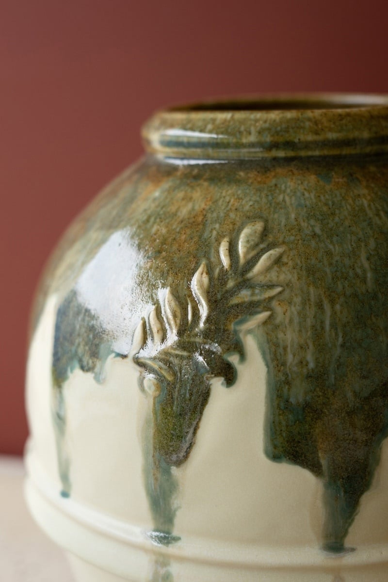 Ceramic Olive Vase — alternate view 3