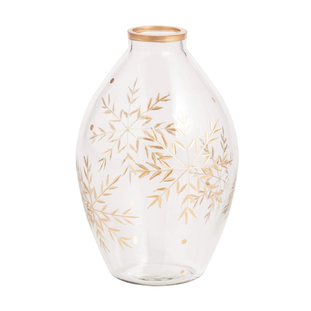 Christmas Etched Glass Bud Vase — alternate view 3