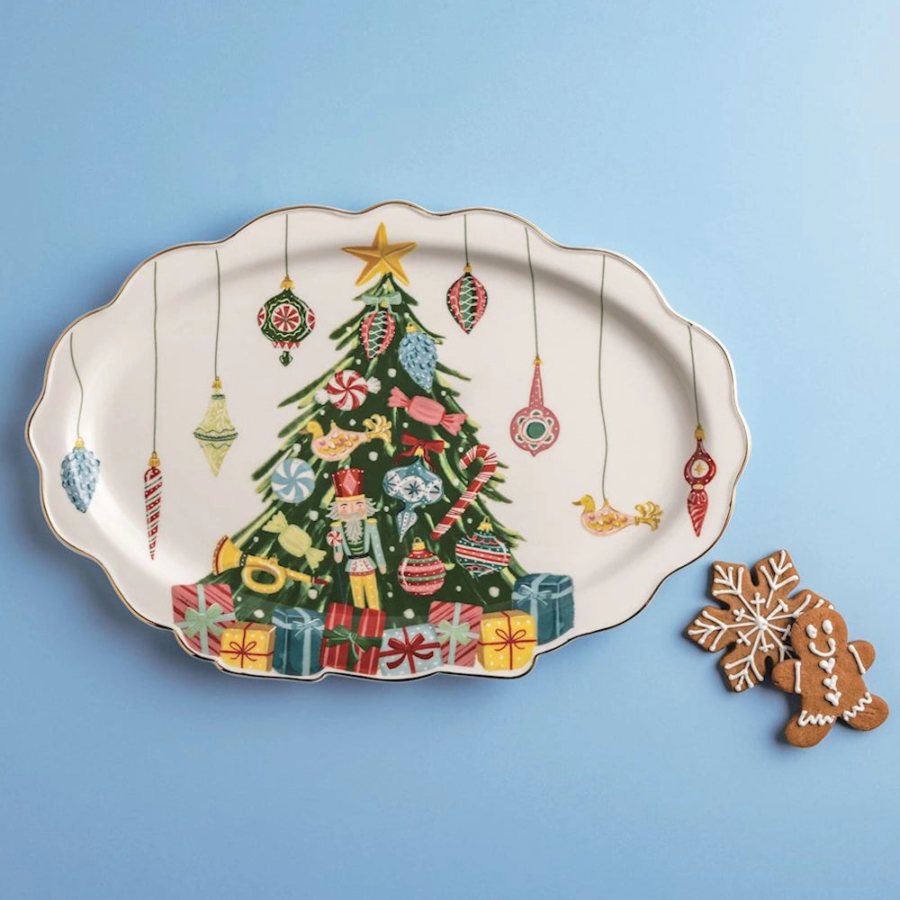 Christmas Tree Ornament Platter