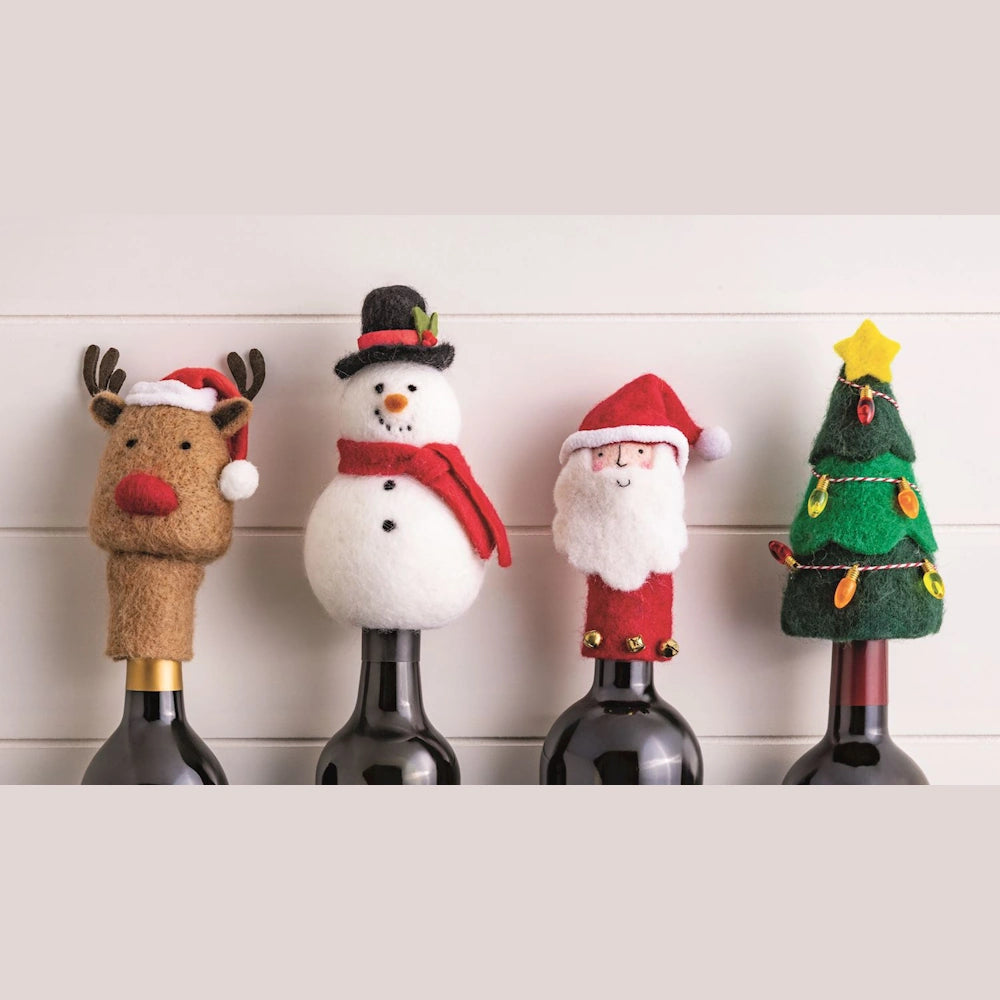 Christmas Wine Toppers