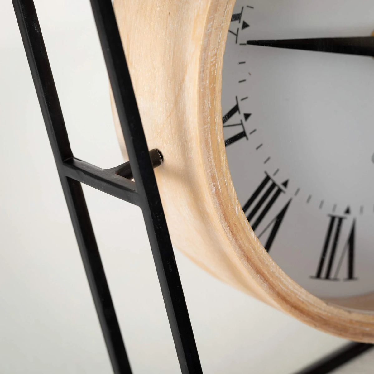 Wood & Metal Framed Desk Clock — alternate view 3