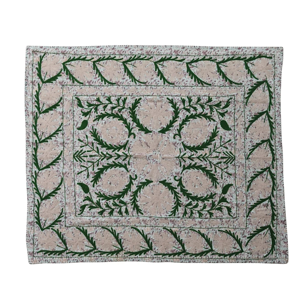 Cotton Voile Printed Throw with Floral Pattern