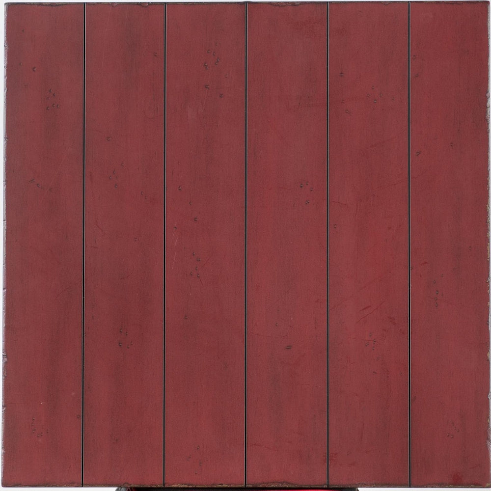 Rustic red distressed wood plank texture for tabletop or background.