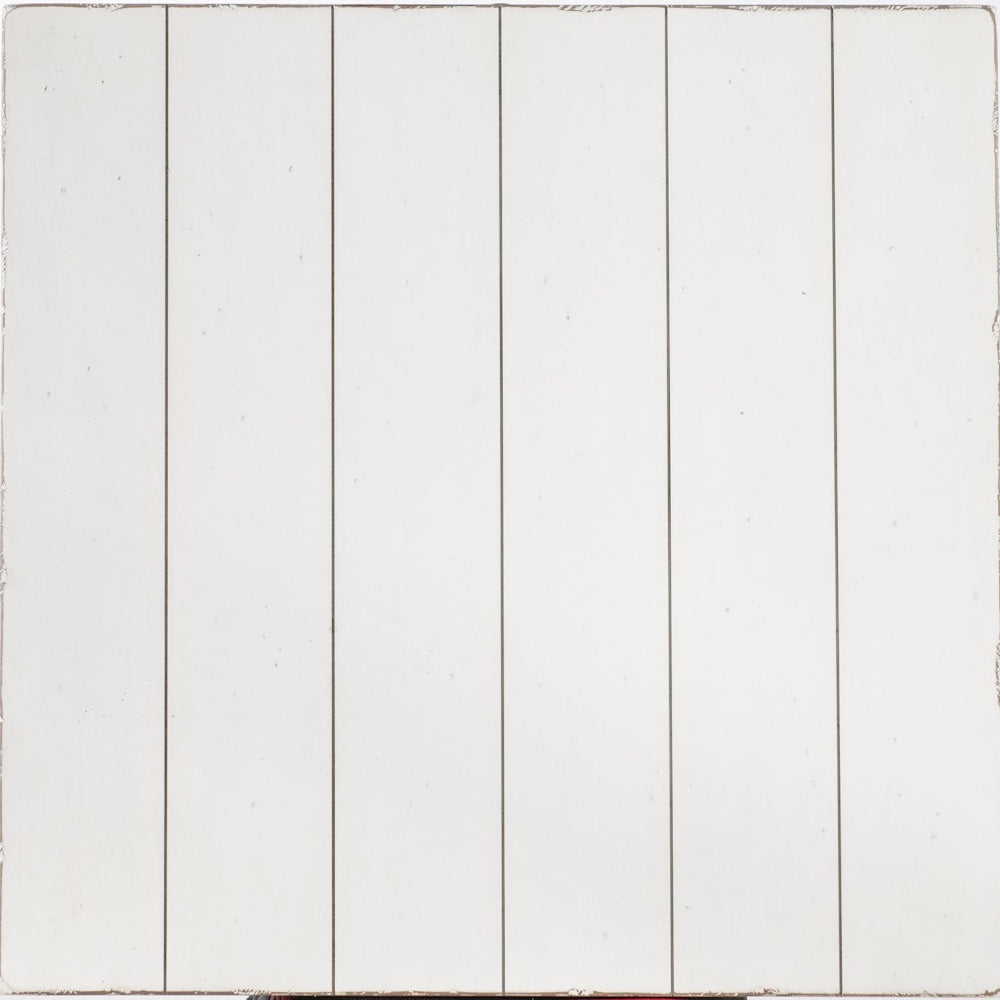 White shiplap wood background with vertical planks and distressed texture.
