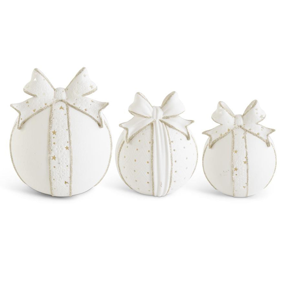 Cutout White Porcelain LED Tabletop Ornaments — alternate view 2