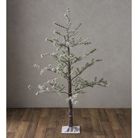 Lighted Snowy Pine Tree with 90 Lights, 5'H
