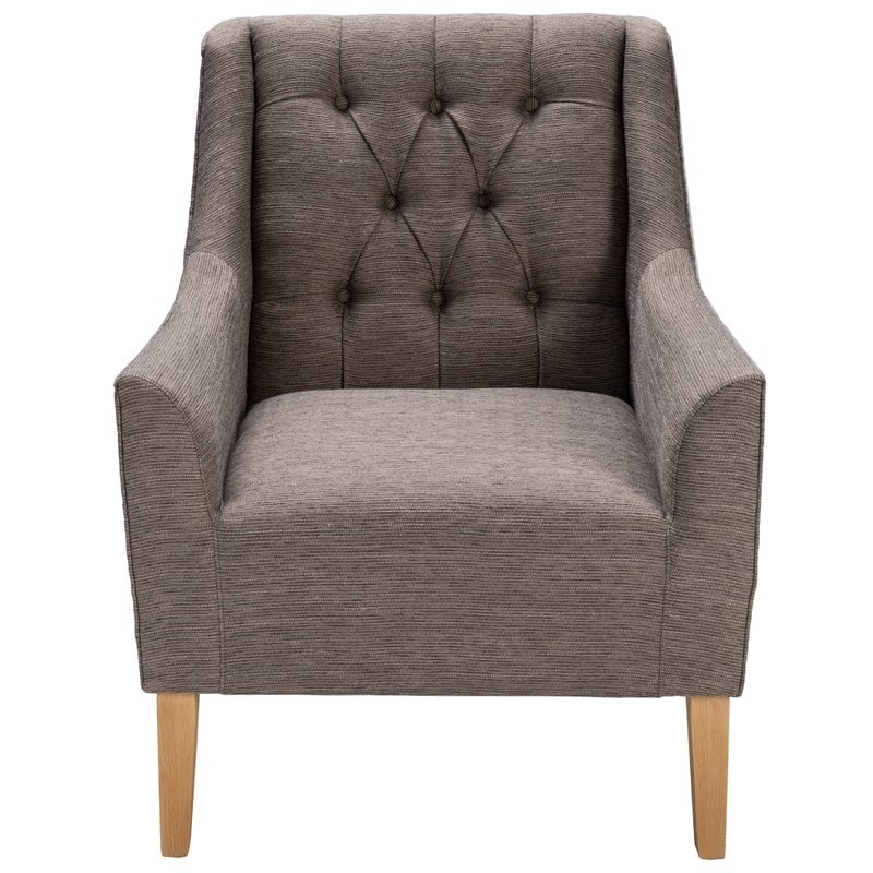 Andover Upholstered Button Tufted Arm Chair — alternate view 2