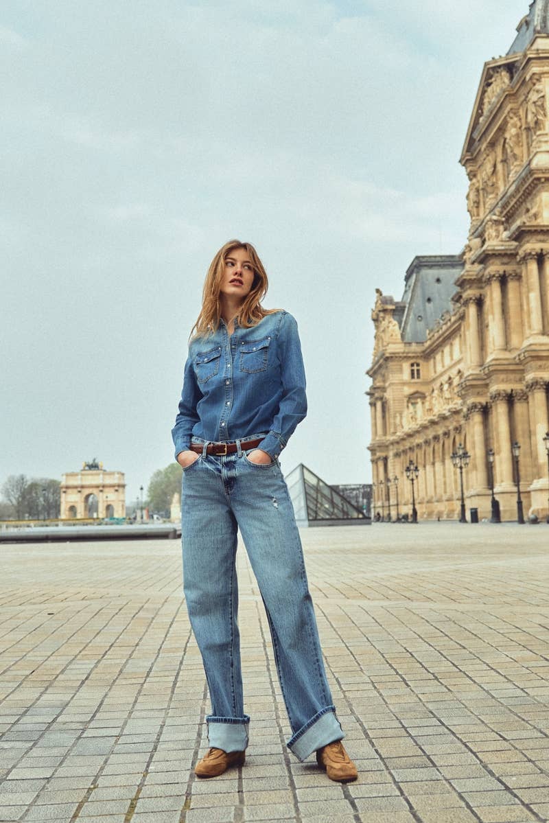 Kolbie High Rise Cuffed Wide Leg Jeans — alternate view 2