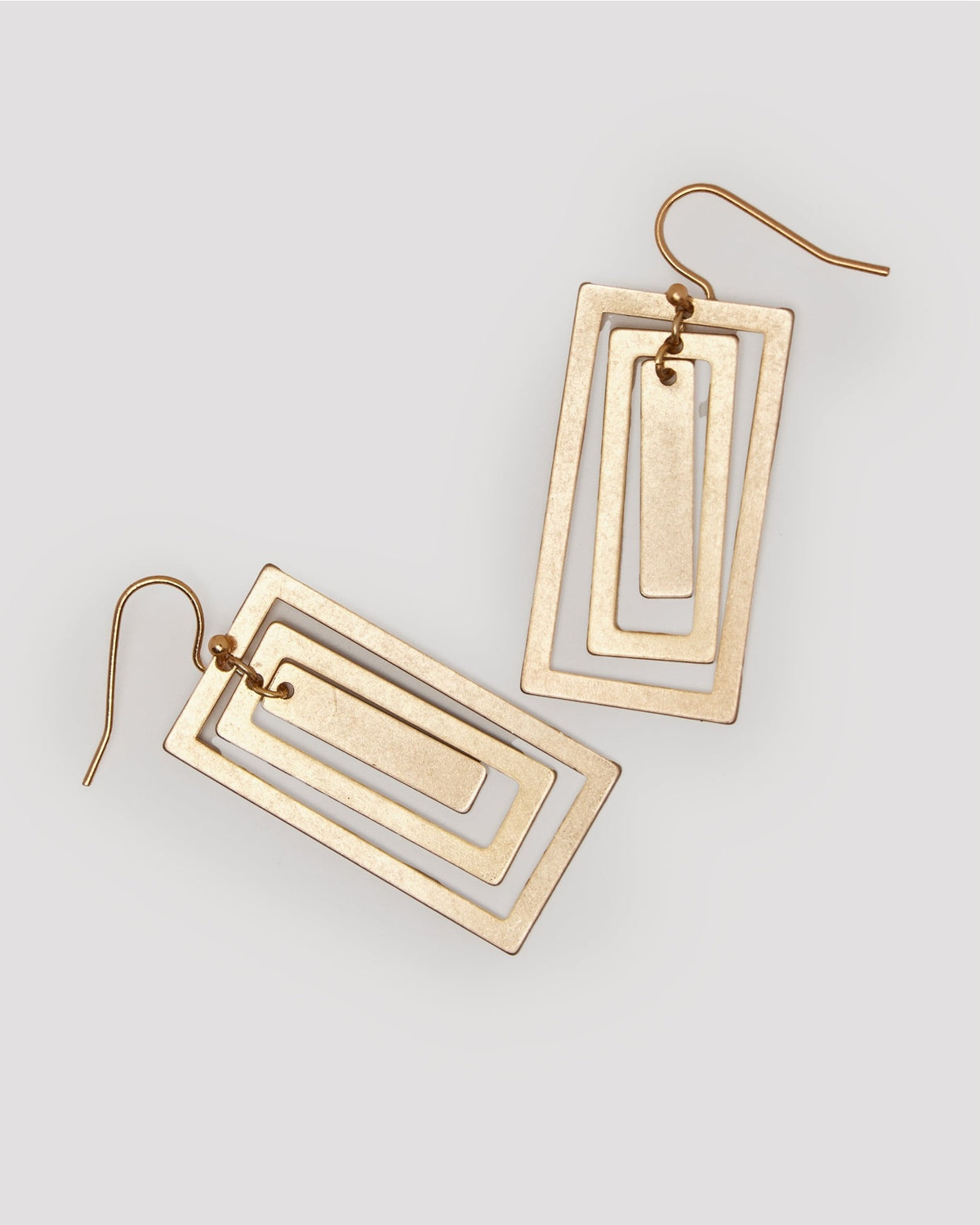 Layered Rectangle Earrings