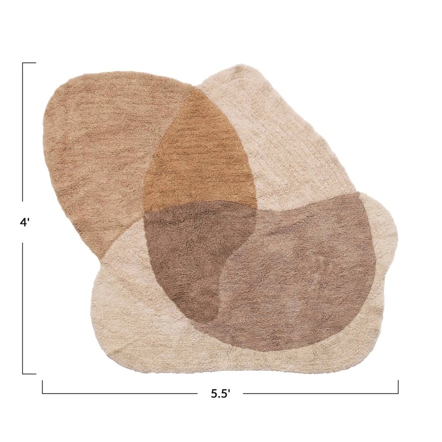 Cotton Tufted Rug 4' x 5-1/2' — alternate view 3