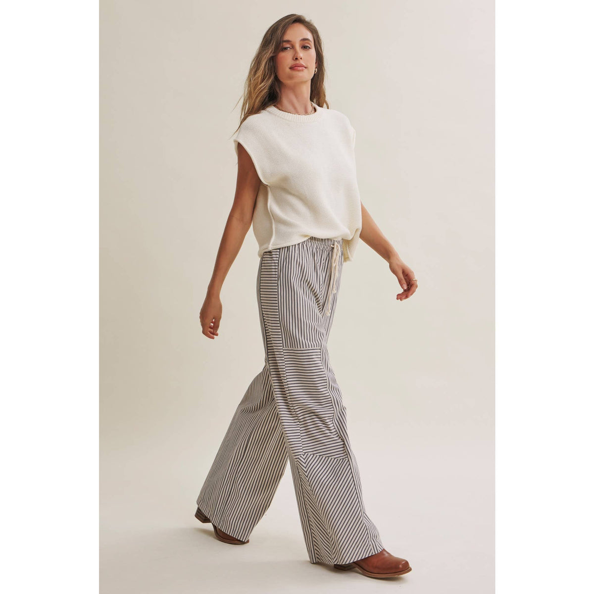 Striped Wide-Leg Pants — alternate view 25