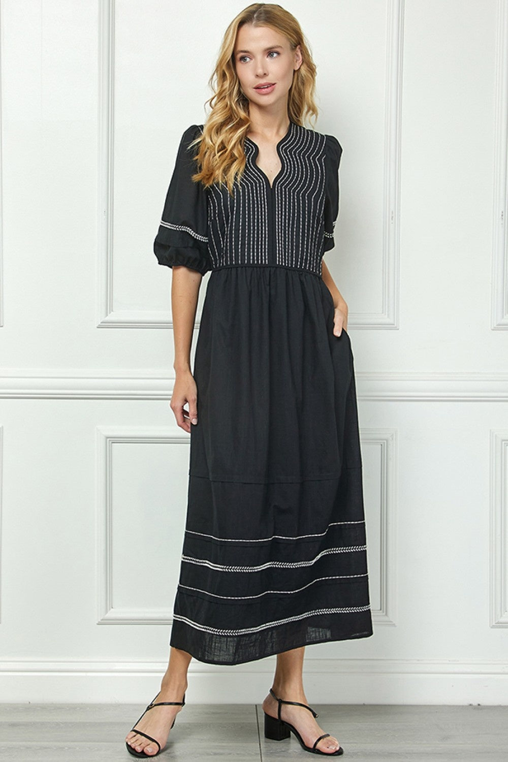 Trimmed Midi Dress — alternate view 3