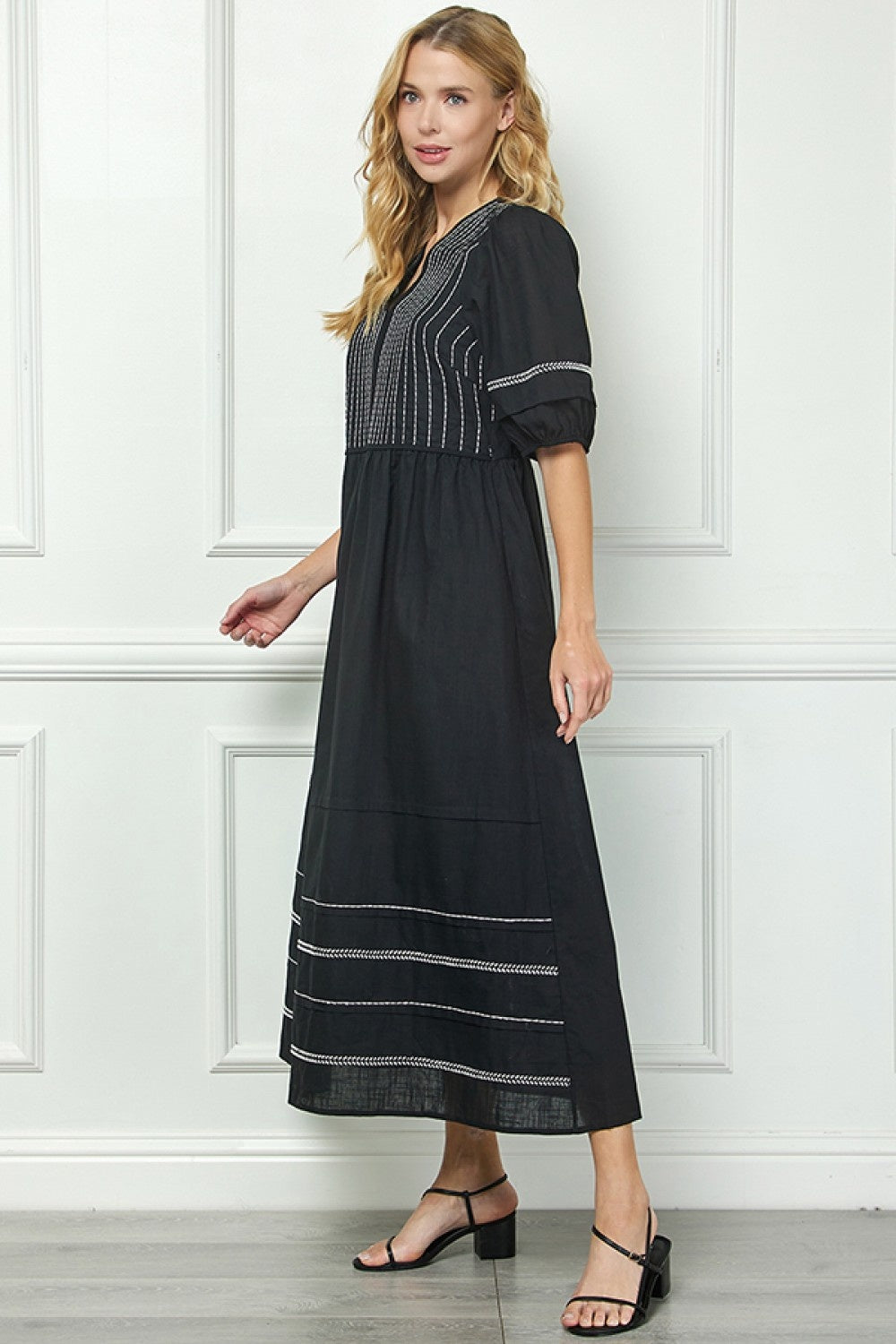 Trimmed Midi Dress