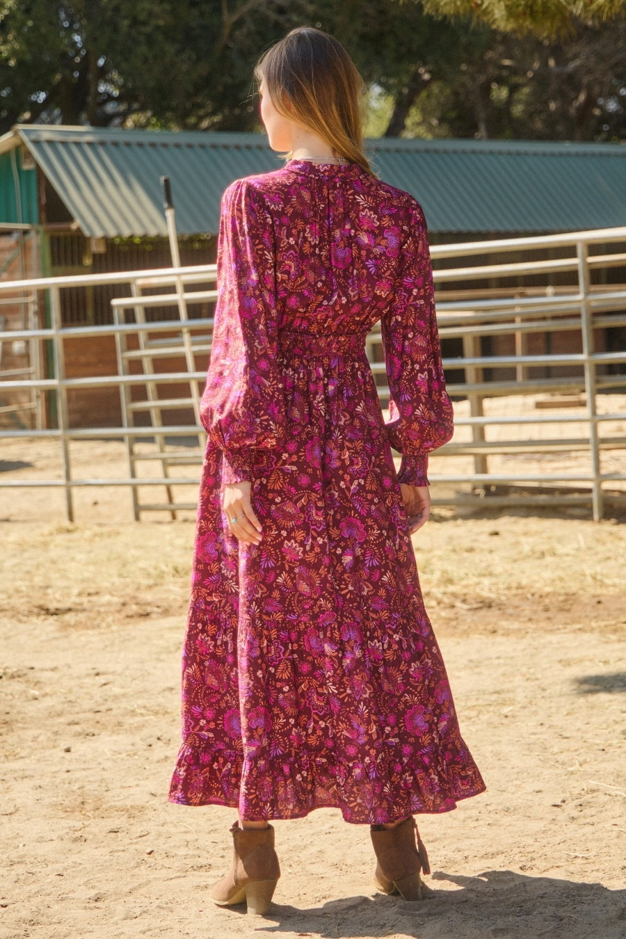 Bohemian Print Tired Maxi Dress — alternate view 2