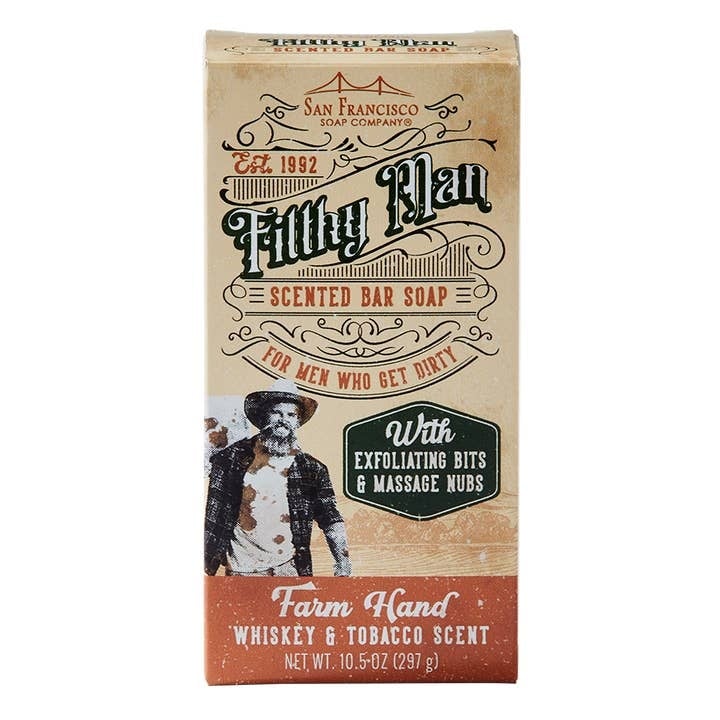 Farm Hand Whiskey & Tobacco Massaging Bar Soap