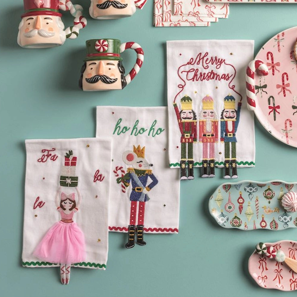 Dangle Leg Embroidery Hand Towels