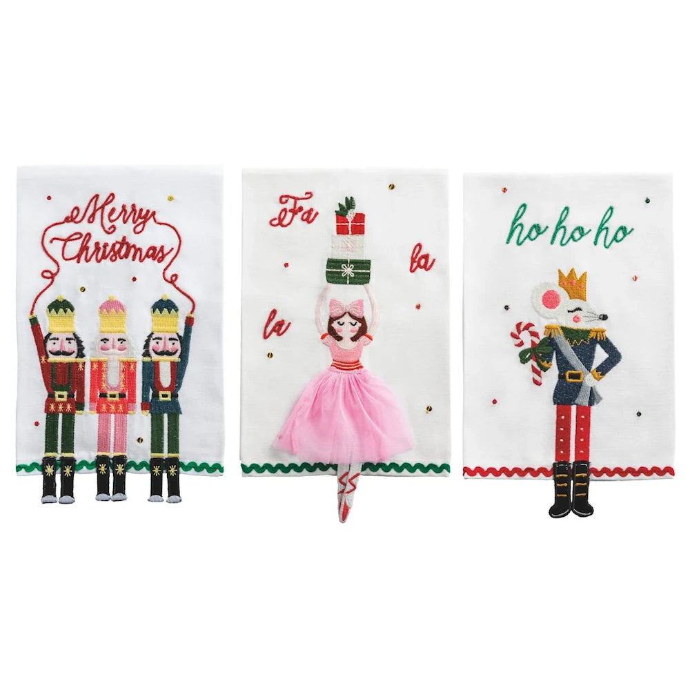 Dangle Leg Embroidery Hand Towels — alternate view 2