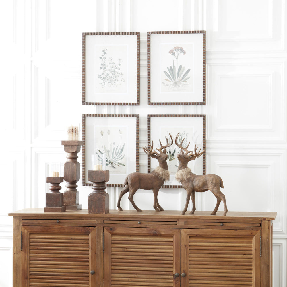Large Dark Mango Wood Candleholder — alternate view 3