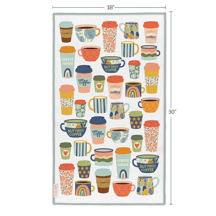 But First Coffee Microfiber Kitchen Towel — alternate view 3