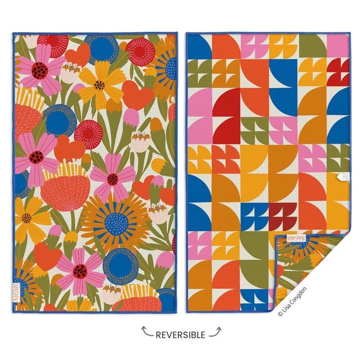 Jolies Fleurs Microfiber Kitchen Towel — alternate view 2
