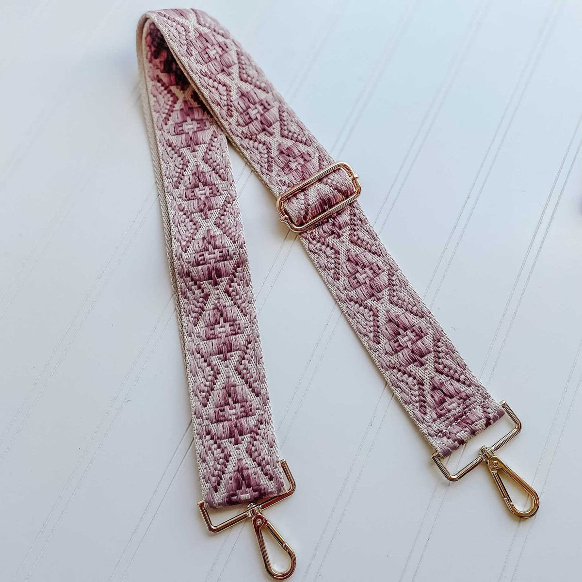 Canvas Guitar Strap:  Willow Print — alternate view 4