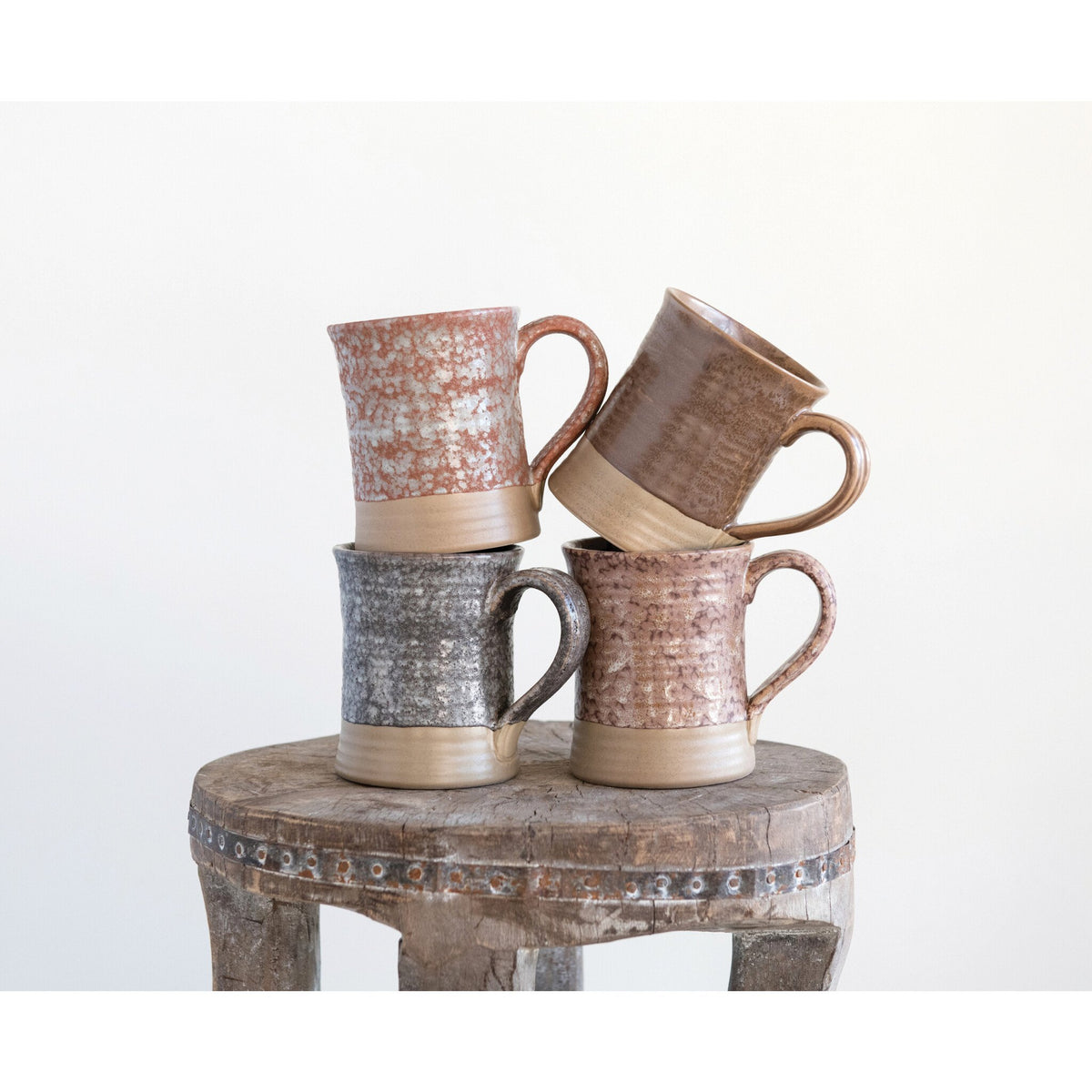 Stoneware Mug with Glaze, 4 Colors — alternate view 2
