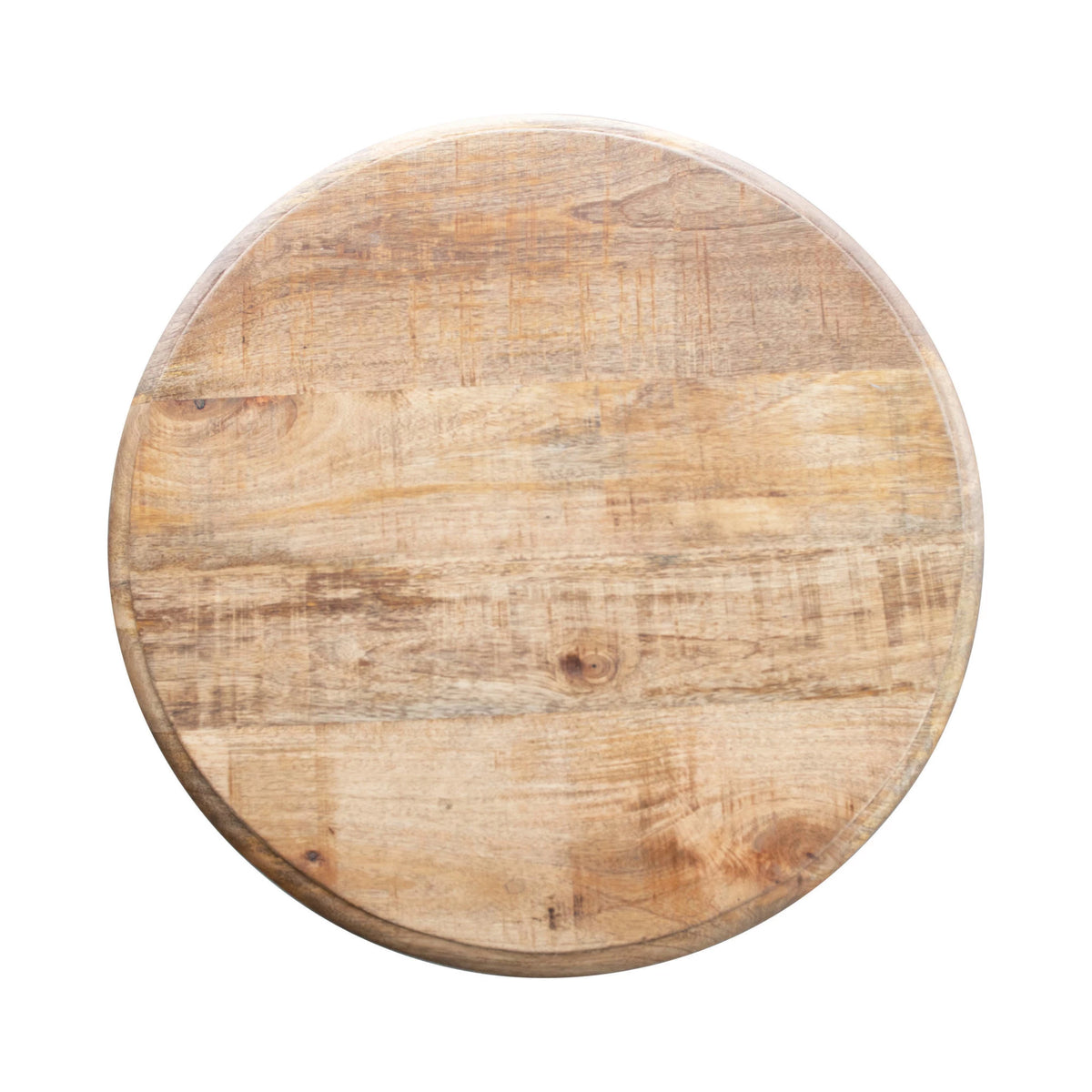 Formed Metal Wire & Mango Wood Table, Natural & Black — alternate view 3