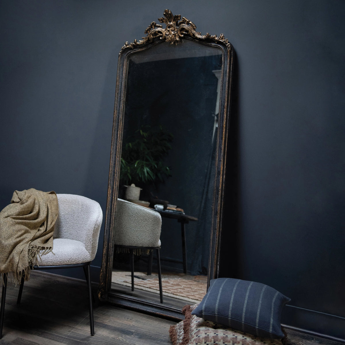 Distressed Framed Wall Mirror — alternate view 2