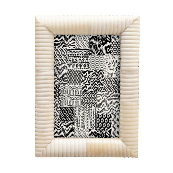 Hard-Carved Bone & MDF Photo Frame, Natural — alternate view 2