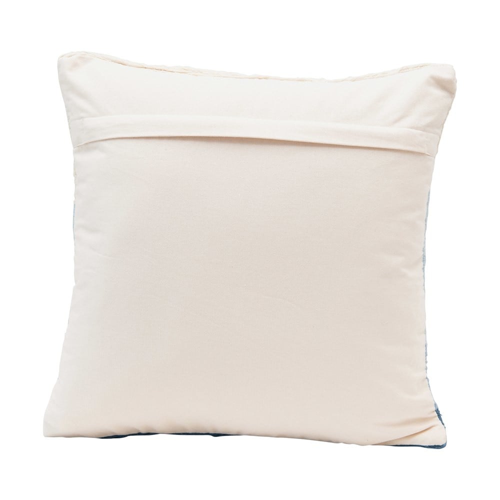 18" Square Cotton Appliqued Pillow w/ Wave, Blue Ombre — alternate view 4