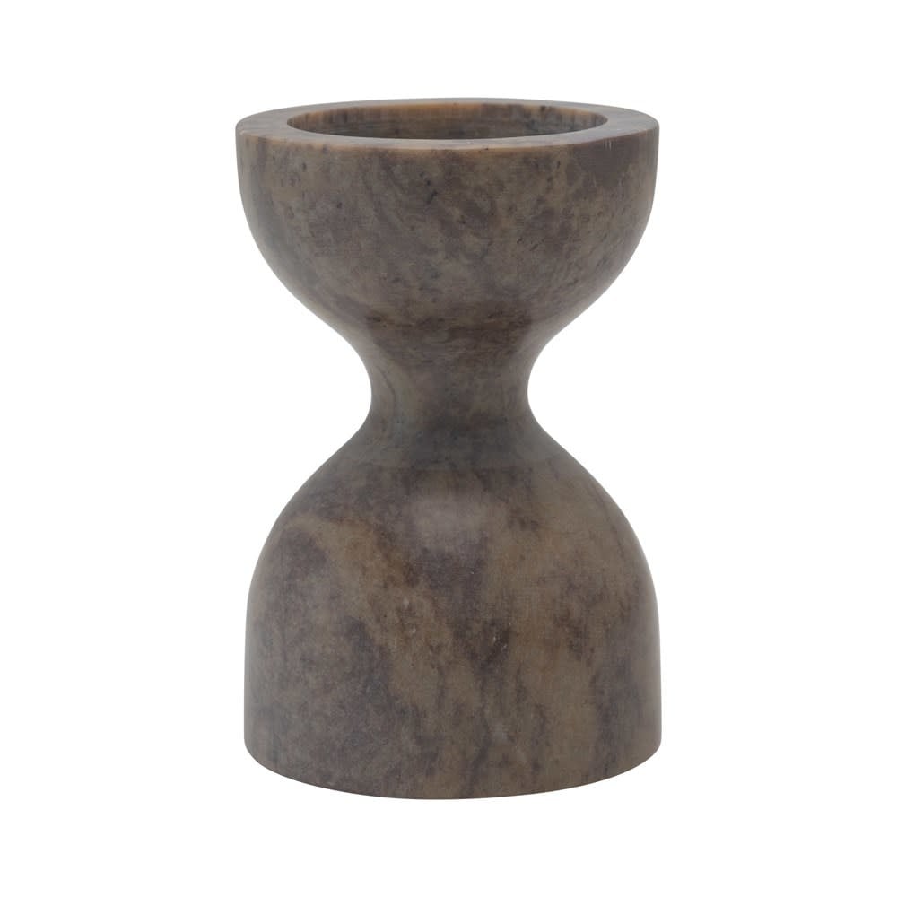 Soapstone Pillar/Taper Holder, Brown (Holds 3" Pillar) — alternate view 2