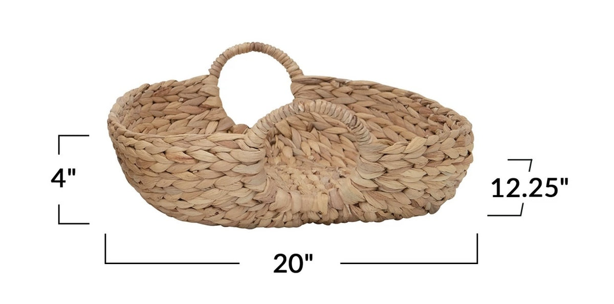 Small Hand-Woven Water Hyacinth Basket — alternate view 3