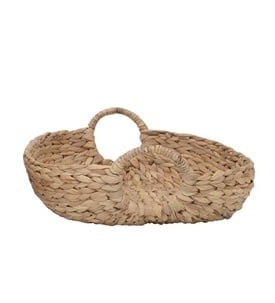 Small Hand-Woven Water Hyacinth Basket — alternate view 2