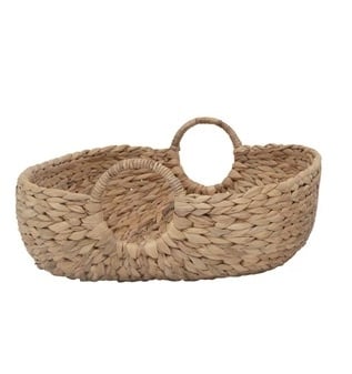 Large Hand-Woven Water Hyacinth Basket — alternate view 2
