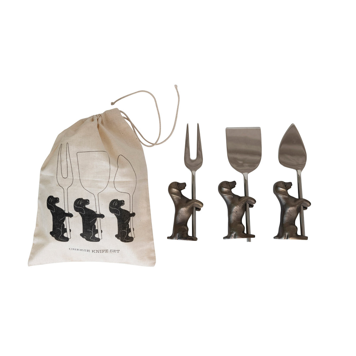 Cheese Knives w/ Dog Stands — alternate view 2
