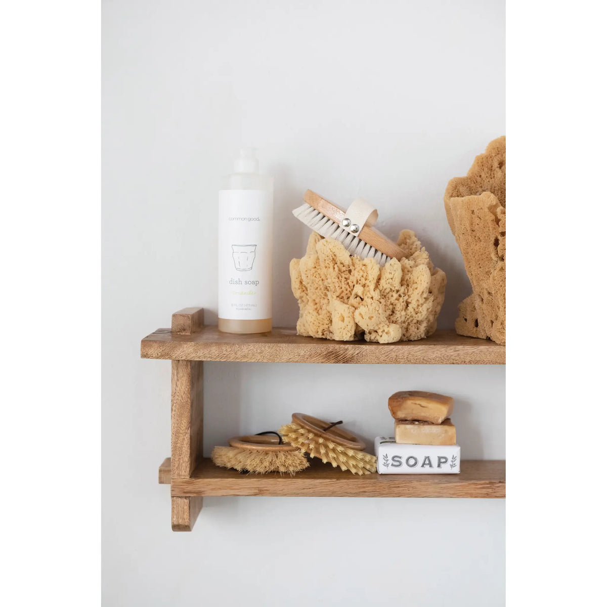 Mango Wood 2-Tier Wall Shelf — alternate view 3
