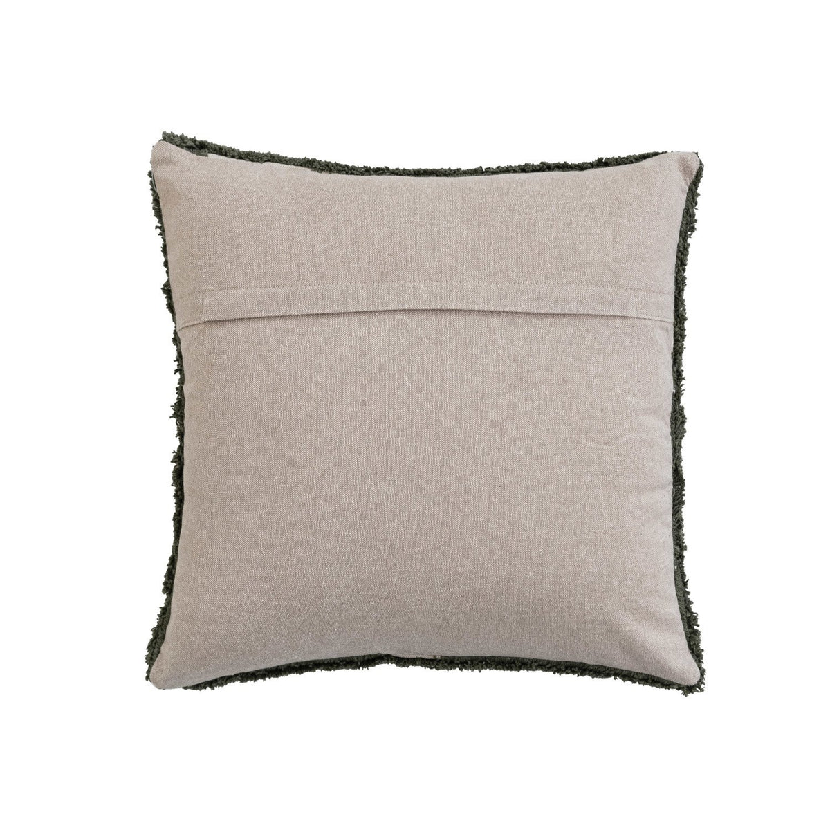 Square Cotton Tufted Pillow With Chambray Back — alternate view 2