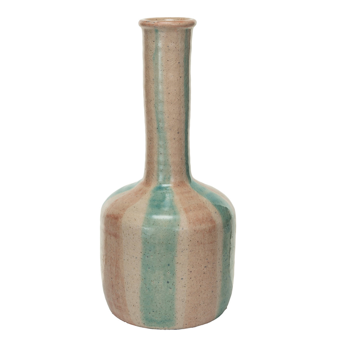 Hand-Painted Terra-cotta Vase With Stripes — alternate view 3