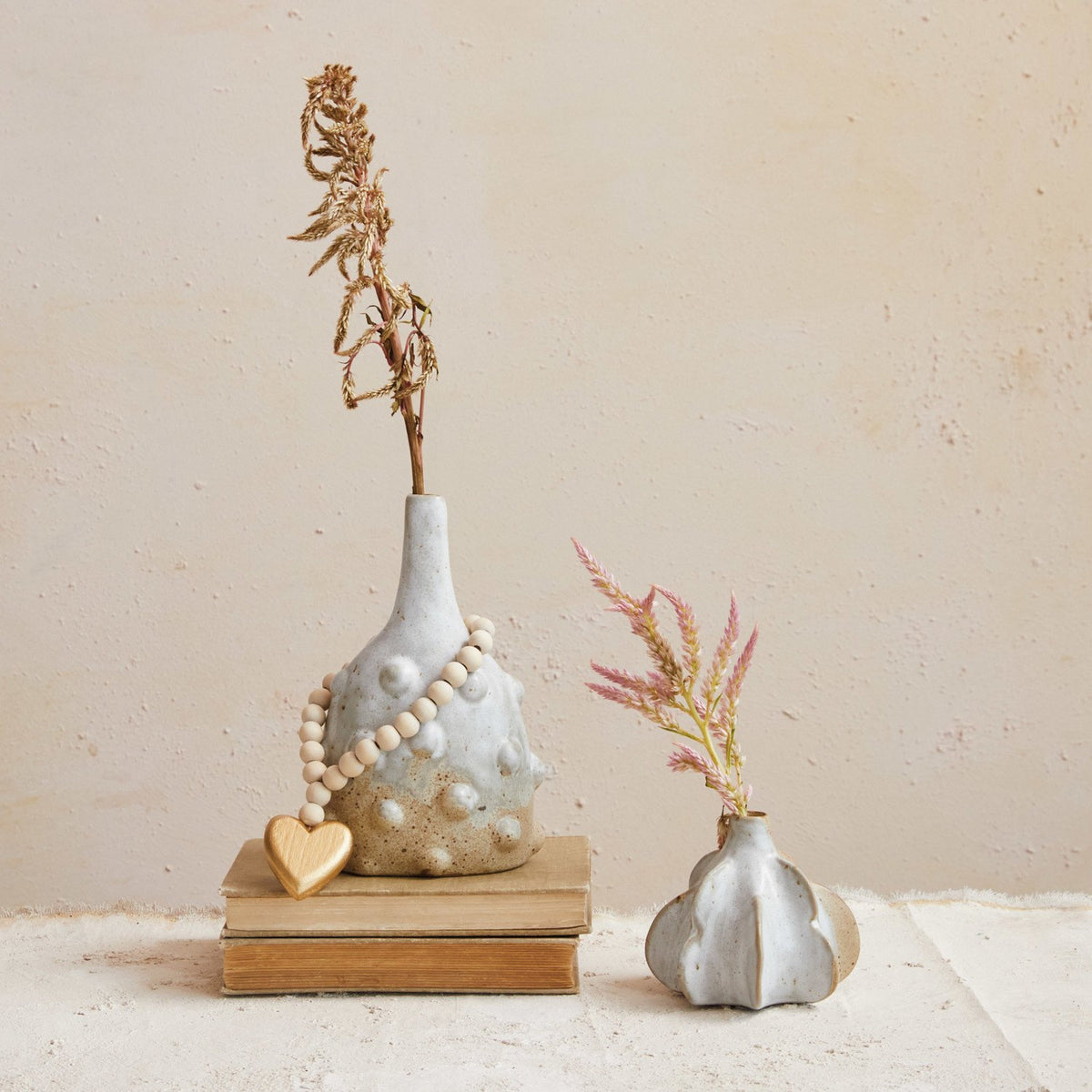 Stoneware Vase With Raised Dots — alternate view 2