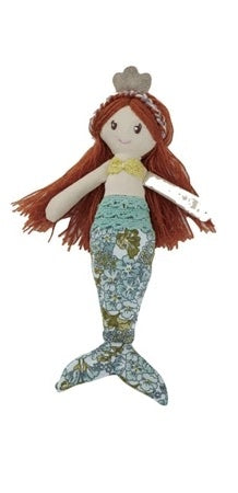 Fabric Mermaid Doll With Floral Pattern — alternate view 4