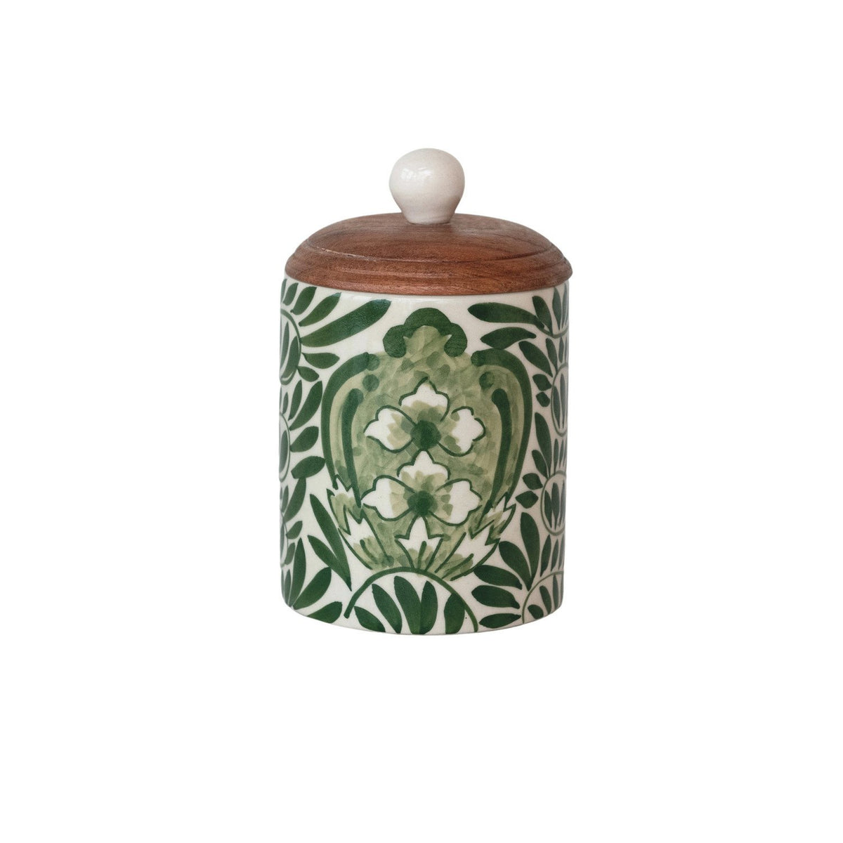 Hand-Painted Stoneware Canister — alternate view 2