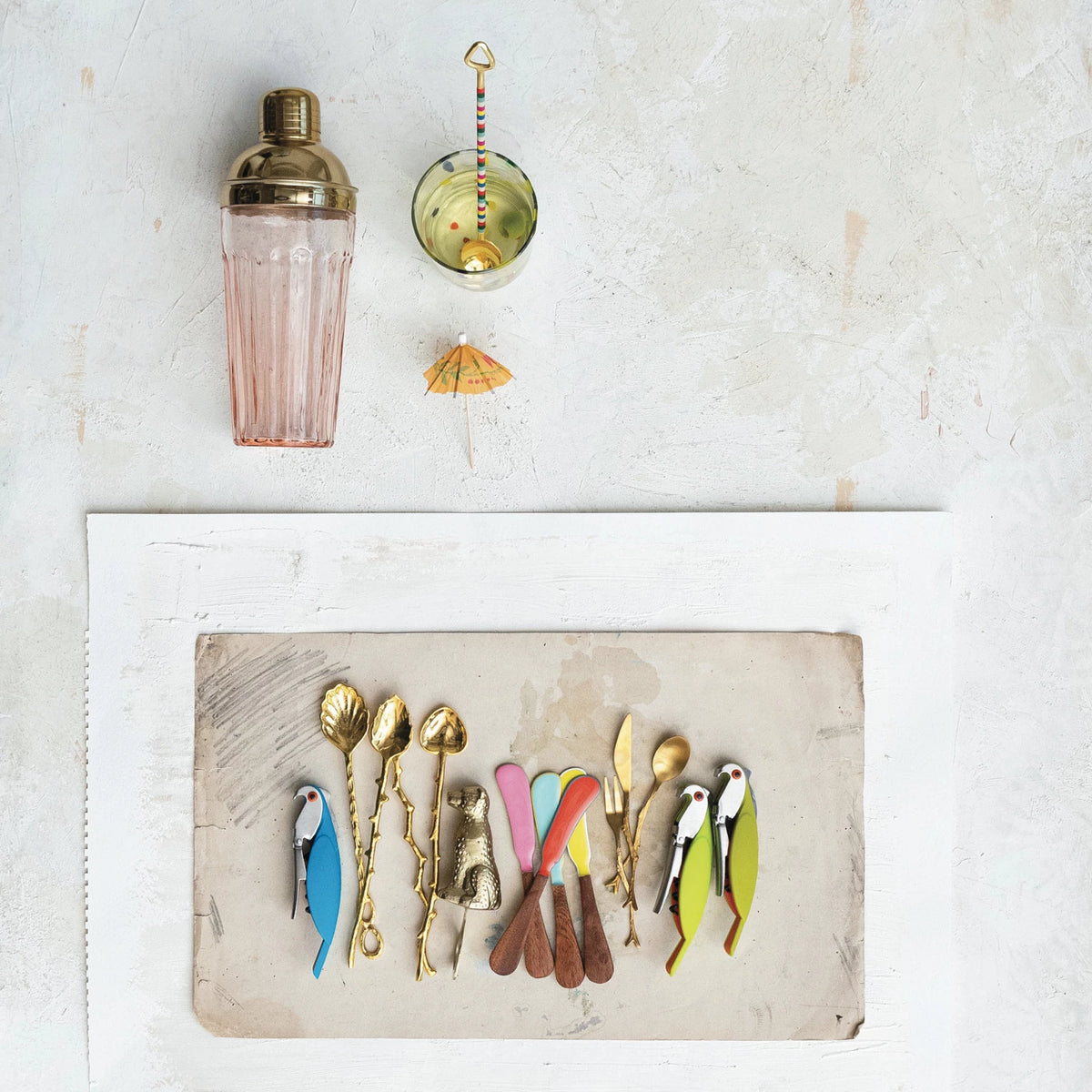 Pink & Gold Finish  Cocktail Shaker — alternate view 2