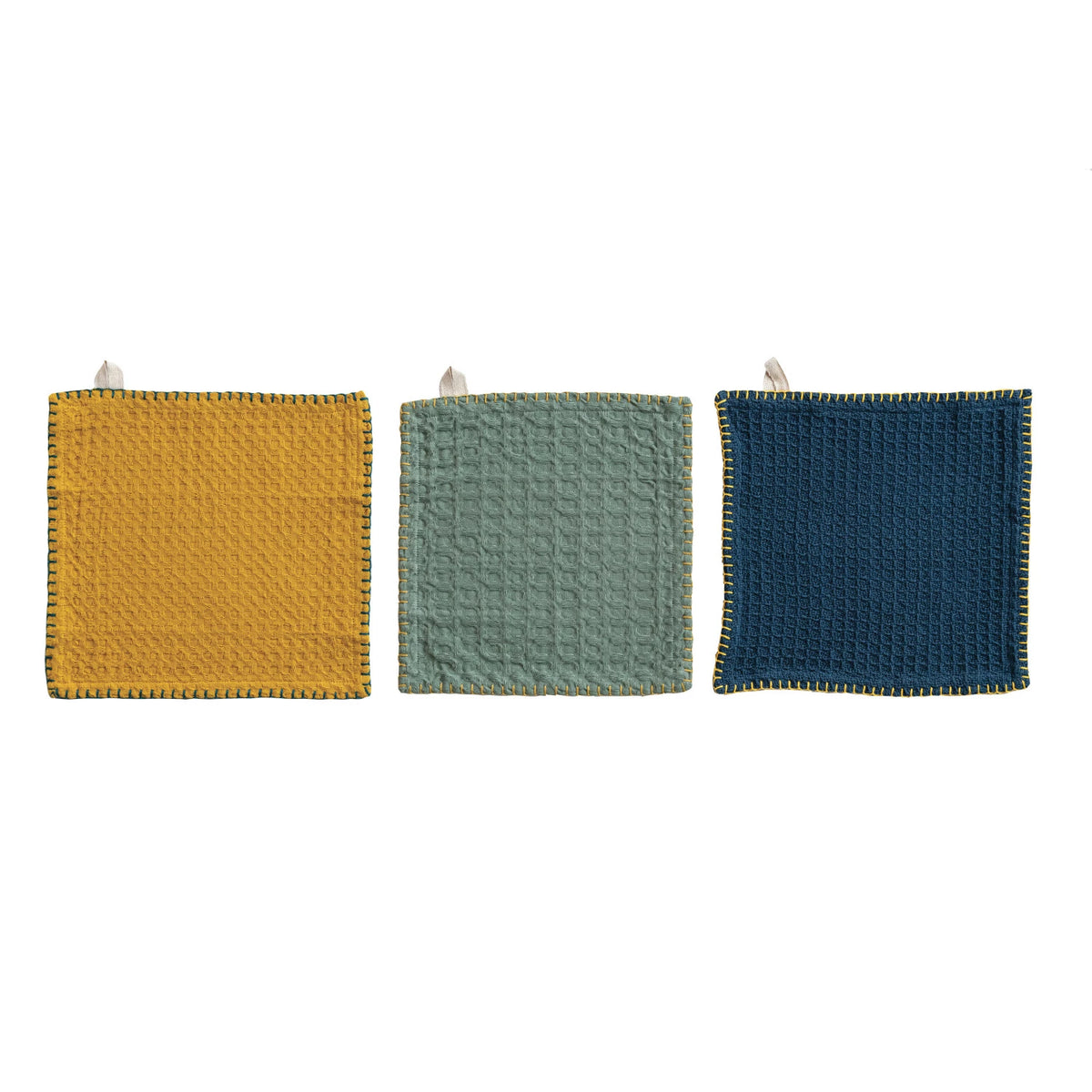 Waffle Weave Dish Cloths With Cutting Board — alternate view 2