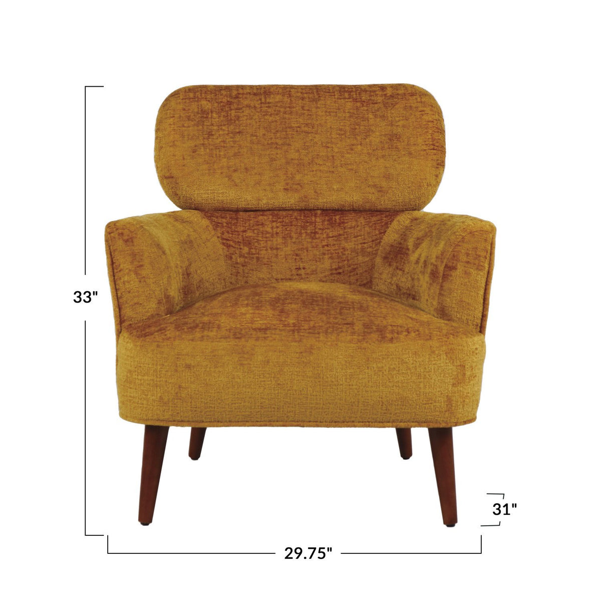 Chenille Fabric Upholstered Arm Chair — alternate view 4